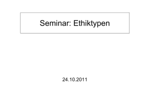 Seminar: Ethiktypen