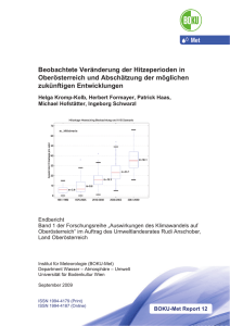 Beobachtete Veränderung der Hitzeperioden in