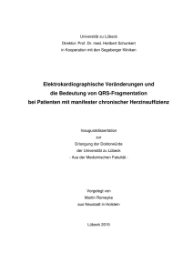 Elektrokardiographische Veränderungen und die Bedeutung von