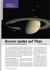 HUYGENS landet auf Titan - Spektrum der Wissenschaft