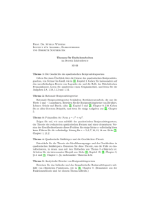 Themenvorschläge - Institut für Algebra, Zahlentheorie und Diskrete