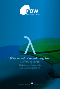 λBOW lambda Kantenfiltergläser Lieferprogramm