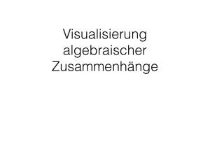 Visualisierung algebraischer Zusammenhänge