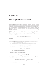 Orthogonale Matrizen