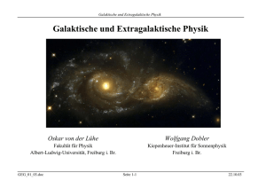 Galaktische und Extragalaktische Physik - Kiepenheuer