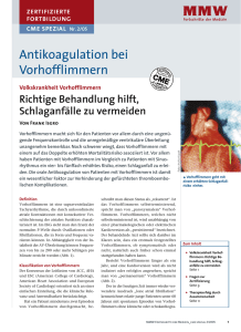 Antikoagulation bei Vorhofflimmern