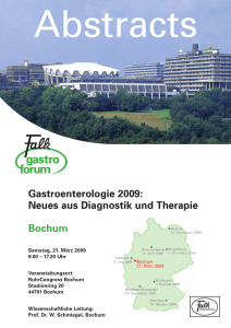 Gastroenterologie 2009: Neues aus Diagnostik und Therapie Bochum