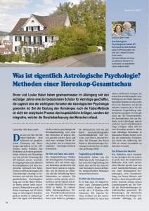 Was ist eigentlich Astrologische Psychologie? Methoden einer