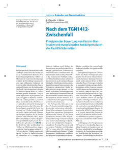 Nach dem TGN1412- Zwischenfall - Paul-Ehrlich