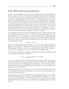 2.Teil: Hilbertraum und Quantisierung