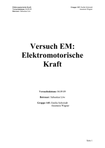 Versuch EM: Elektromotorische Kraft