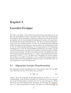 Kapitel 5 Lorentz