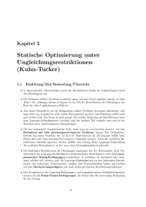 Statische Optimierung unter Ungleichungsrestriktionen (Kuhn