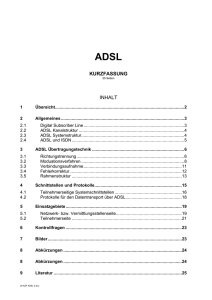 ADSL - Moderne Telekommunikation