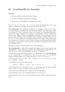 32 Grundbegriffe der Topologie