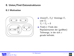 8. Union/Find-Datenstrukturen