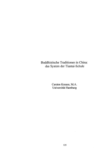 Buddhistische Traditionen in China: das System der Tiantai