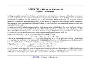 Polynome (Teil I)