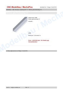Winkel, gleichschenklig 7,5 - MechaPlus / CNC