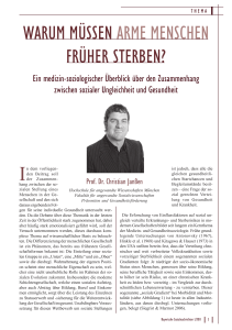 Warum m&uuml;ssen arme Menschen fr&uuml;her sterben?