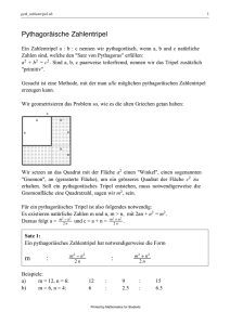 Pythagoräische Zahlentripel, pdf