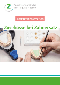 Patienteninformation: Zuschüsse bei Zahnersatz