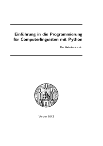 Einführung in die Programmierung für Computerlinguisten mit Python