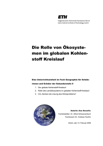 Die Rolle von Ökosyste- men im globalen Kohlen