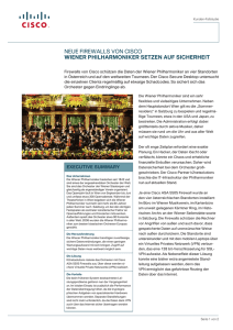 NEUE FIREWALLS VON CISCO WIENER PHILHARMONIKER