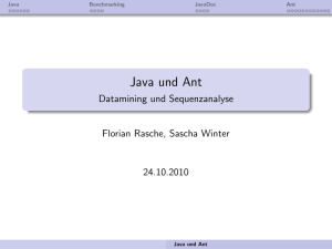 Java und Ant - Datamining und Sequenzanalyse