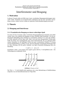 Interferometer und Beugung