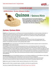 GEFRO Zutaten-Lexikon: Quinoa