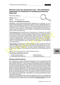 Vitamine unter der chemischen Lupe – Die Löslichkeits