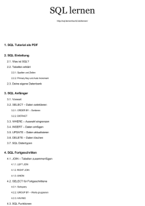 SQL Tutorial als PDF