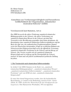 Dr. Heinz Gstrein Zollerstrasse 22 8703 Erlenbach (ZH) Gutachten