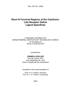 Short N-Terminal Regions of the Calcitonin- Like - ETH E