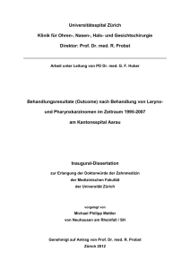 (Outcome) nach Behandlung von Larynx