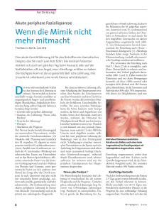 Wenn die Mimik nicht mehr mitmacht