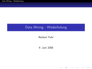 Data Mining - Wiederholung
