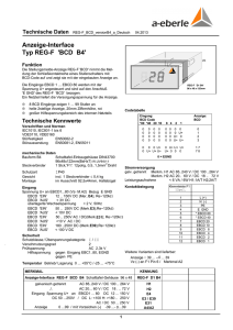 Anzeige-Interface Typ REG-F `BCD B4`