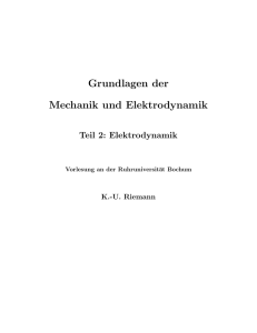 Grundlagen der Mechanik und Elektrodynamik