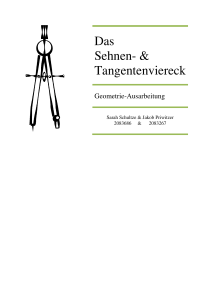 Sehnen- und Tangentenviereck - Mathematik