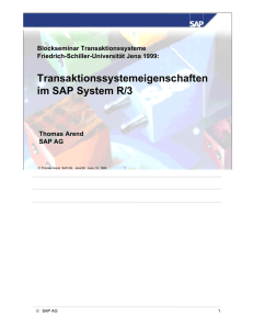 Transaktionssystemeigenschaften im SAP System R/3