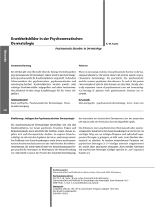 Krankheitsbilder in der Psychosomatischen Dermatologie