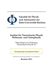 Thermodynamik und Statistische Physik