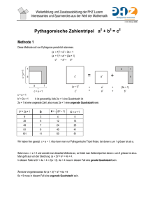 Pythagoreische Zahlentripel