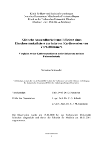 Klinische Anwendbarkeit und Effizienz eines