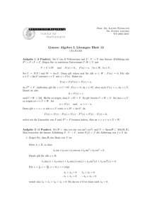 Lineare Algebra I, Lösungen Blatt 12