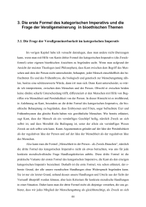 3. Die erste Formel des kategorischen Imperativs und die Frage der
