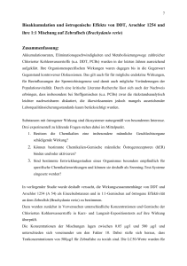 Bioakkumulation und &ouml;strogenische Effekte von DDT